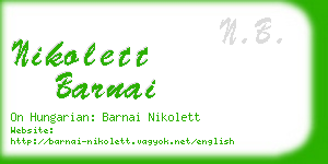 nikolett barnai business card